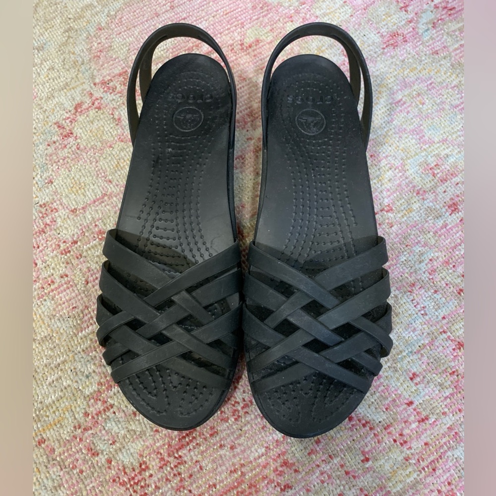 Crocs Strappy Wedge Sandals Size 8